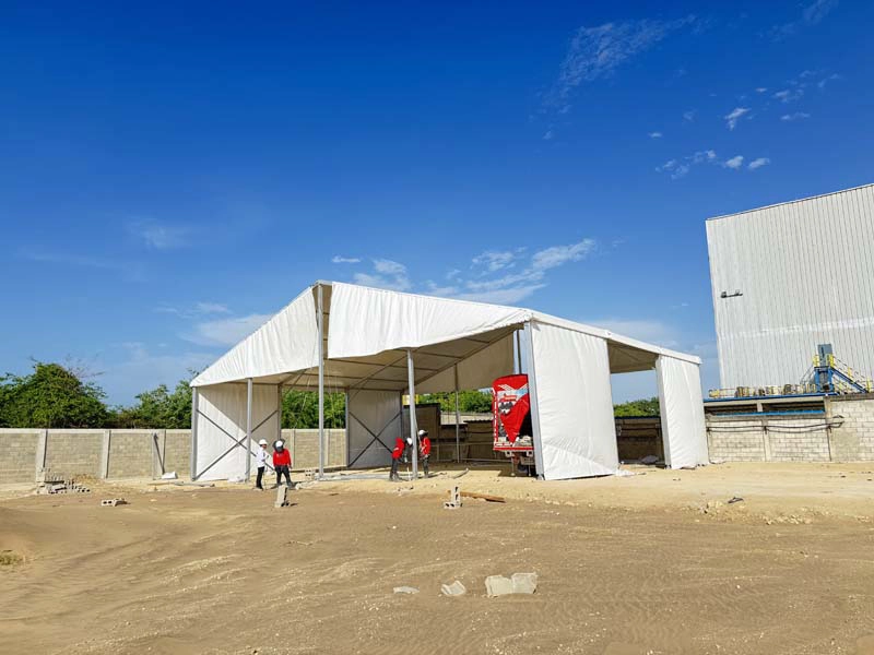 carpa con estructura hangar